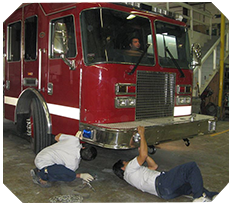 Working on Fire Truck